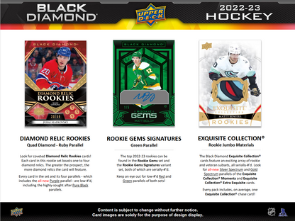 2022-23 Upper Deck Black Diamond Hockey Hobby 10 Box Case