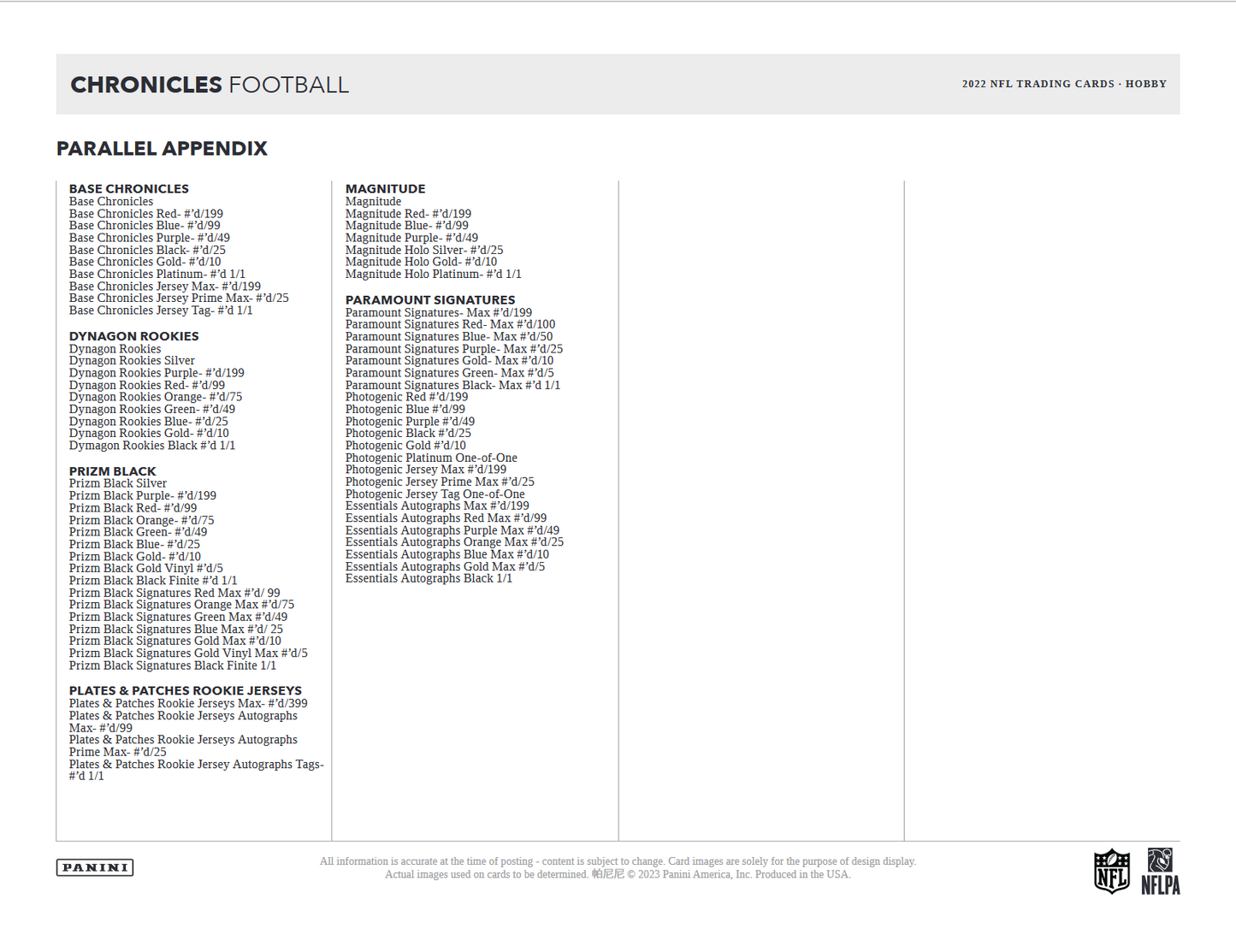 2022 Panini Chronicles Football Hobby Box