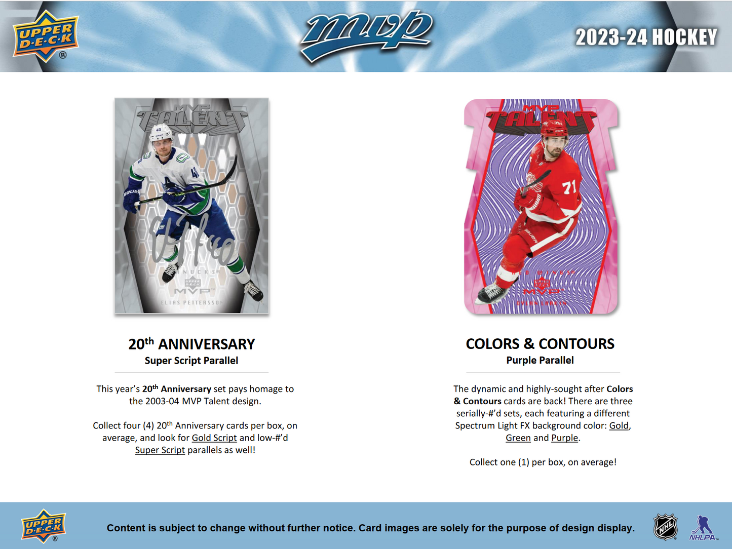 2023-24 Upper Deck MVP Hockey Hobby 20 Box Case