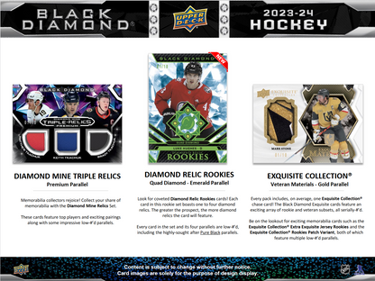 2023-24 Upper Deck Black Diamond Hockey Hobby 10 Box Case
