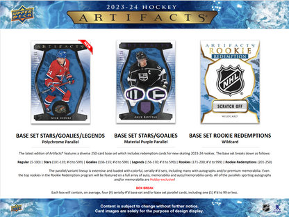 2023-24 Upper Deck Artifacts Hockey Hobby 20 Box Case