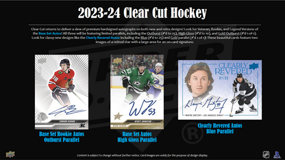 2023-24 Upper Deck Clear Cut Hockey Hobby 30 Box Case