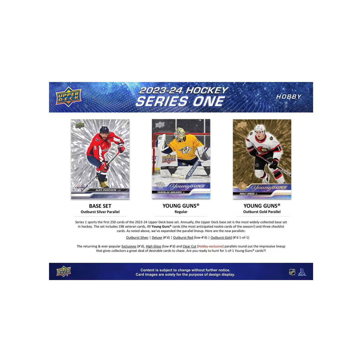 2023-24 Upper Deck Series 1 Hockey Hobby Box