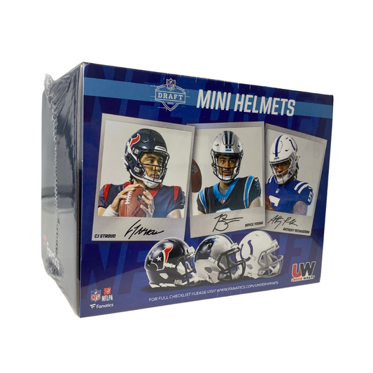 2023 Fanatics Under Wraps Autographed Mini Helmets Football Box